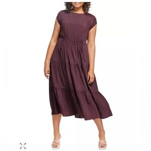 Estelle Plus Lana Tiered Midi Dress